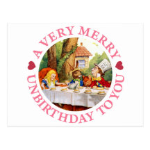 A VERY MERRY UNBIRTHDAY TO YOU! POST CARD
