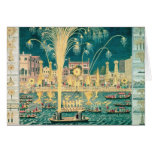 A View of the Fireworks and Illuminations Greeting Card