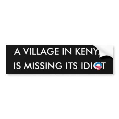 A Village in Kenya is missing its Idiot Bumper Stickers by OBumper