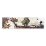 A Virgin with a Unicorn by Domenico Zampieri bumper stickers