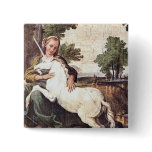 A Virgin with a Unicorn by Domenico Zampieri buttons