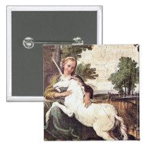 A Virgin with a Unicorn by Domenico Zampieri Button