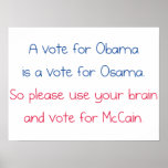 A Vote for Obama Poster posters