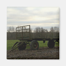 A wagon in a Dutch meadow Fridge Magnets