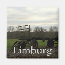 A wagon in a Dutch meadow Fridge Magnets
