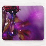 A water drop in purple mouse pad