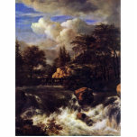 A Waterfall In A Rocky Landscape By Ruisdael Jacob photo sculptures