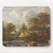 A Waterfall in a Rocky Landscape, c.1660-70 Mouse Pad