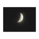 A waxing crescent moon- a young moon postcards
