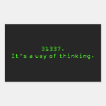 A way of thinking rectangle stickers