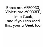 A Web Geek's Poem t-shirts