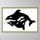 A Whale Family Print