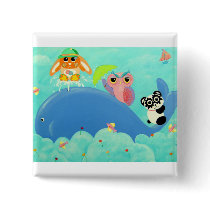 A Whale Of A Time! Pinback Buttons