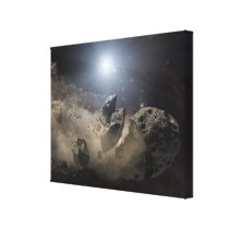 A white dwarf star stretched canvas prints