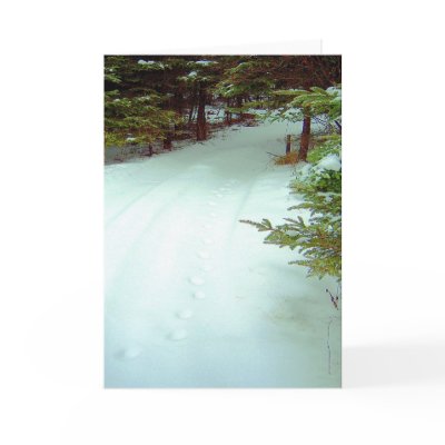 A Winter's Walk Greeting Card by CreatureCreations