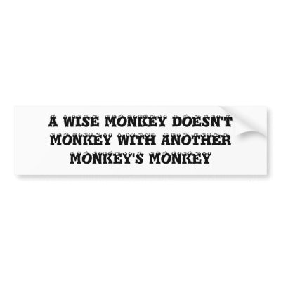 A WISE MONKEY DOESN'T MONKEY WITH ANOTHER MONKE... by Areydo