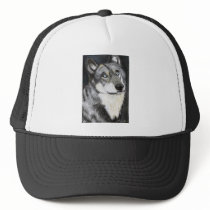 A Wolfs Stare, painting by Ben Jones Hat