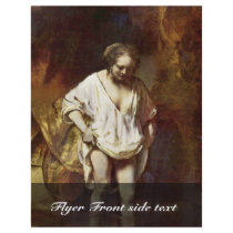 A Woman Bathing. By Rembrandt Van Rijn Personalized Flyer