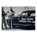 A Woman Driver Wrecked This Car- Vintage Photo gre cards