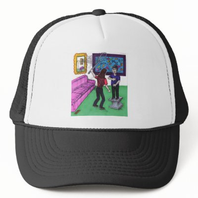 A Woman Needs a Man Like a Fish Needs a Bicycle Trucker Hat by SerenethosArt