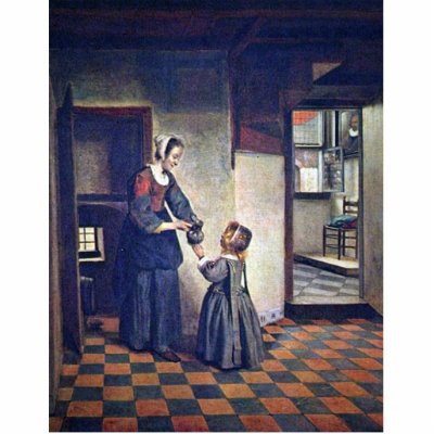 A Woman With A Child In A Pantry. [1] By Pieter De Cut Out by Artcollection