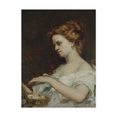 A Woman with Jewellery, 1867 by bridgemanart