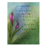 A Womans Heart - Calla Lily Post Cards