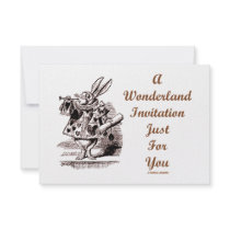 A Wonderland Invitation Just For You White Rabbit