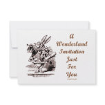 A Wonderland Invitation Just For You White Rabbit