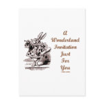 A Wonderland Invitation Just For You White Rabbit