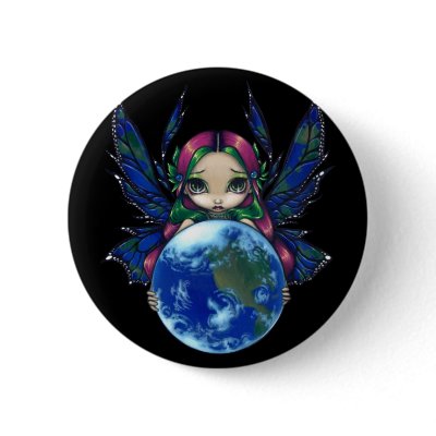 "A World In Good Hands" Button by strangeling