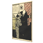 A worthy man ushers a young woman into his stretched canvas prints