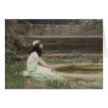 A Young Girl by a Pool Note Cards