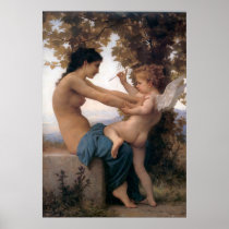 A Young Girl Defending Herself Against Eros