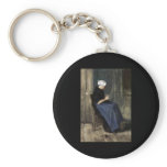 A Young Scheveningen Woman Knitting Keychain