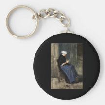 A Young Scheveningen Woman Knitting Keychain