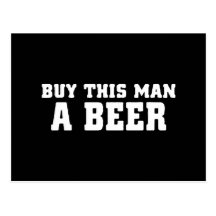 aa31 buy this man beer bachelor party funny humour post cards