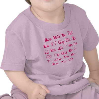 Aa Bb Cc Dd Ee Ff Gg Hh Ii Jj Kk Ll Mm Nn Oo Pp... Tshirt by jeziebelly