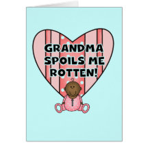 AA Girl Grandma Spoils Me Tshirts and Gifts Greeting Card