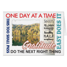 AA slogans anniversary card