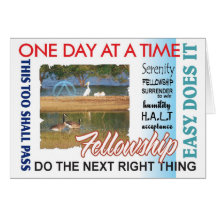 AA slogans anniversary card