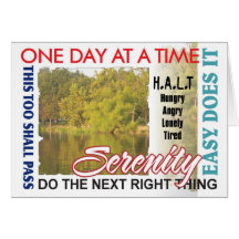 AA slogans anniversary card