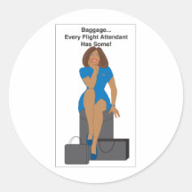AABagWoman Round Stickers