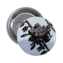 Aapache Attack Helicopter Pinback Buttons