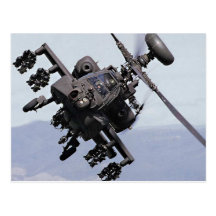 Aapache Attack Helicopter Postcard