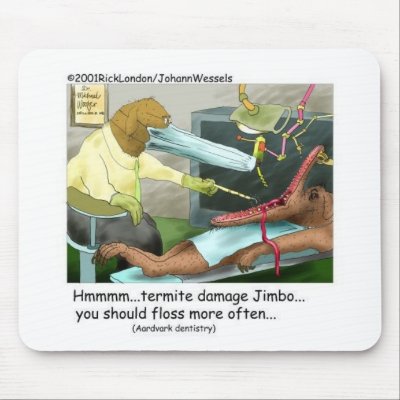 Aardvark Dentistry Funny Gifts & Collectibles Mouse Mats by beardiethor123
