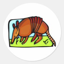 Aardvark Round Stickers