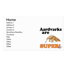 aardvarks are super business card template