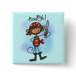 Aargh Monkey  Pirate Tshirts and Gifts Pinback Buttons