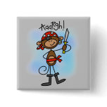 Aargh Monkey  Pirate Tshirts and Gifts Buttons